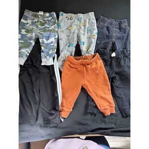 Carters Okie Dokie Baby Boy Pants Lot 6 Pairs Joggers Camo Construction 9 Months